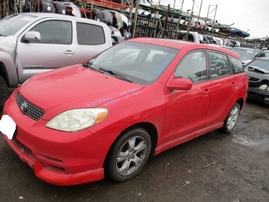 2004 TOYOTA MATRIX XR RED 1.8L AT Z17566